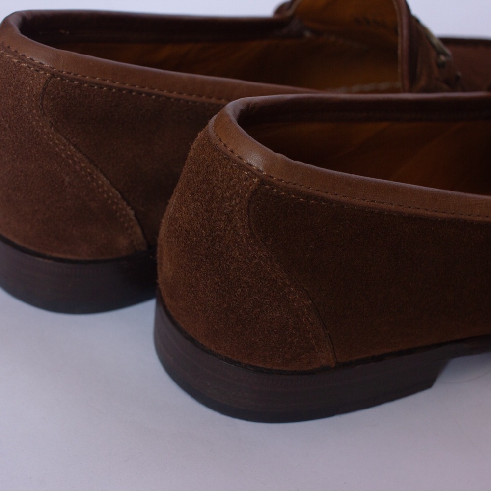 850$Ferragamo Moccasin Gancini Testa Di Moro Ornament Suede Mens SZ:9 - Picture 6 of 14